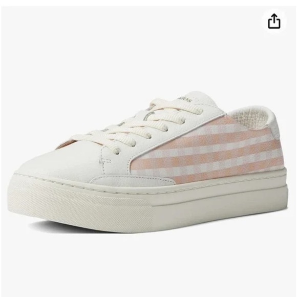 Soludos Shoes - Soludos Check Mate Ibiza Platform Sneaker in Peach